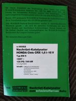 Honda civic crx Unterlagen Nachrüst-Katalysator Nordrhein-Westfalen - Gladbeck Vorschau