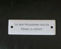 Eisenbahnschild Vor dem Hinaustreten sind.....Replika -neu- Rheinland-Pfalz - Gau-Algesheim Vorschau