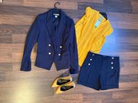 Hosenanzug mit Bluse und Schuhen Set Größe 38 blau/gelb Sachsen - Werdau Vorschau