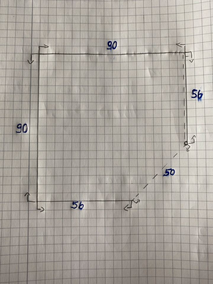 Duschkabine Ecke 90x90 mit Schiebetür für Gästebad in Karstädt 