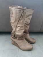 Mustang Stiefel Damen 39 taupe Sachsen - Annaberg-Buchholz Vorschau