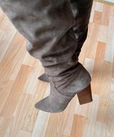 Office Damen kniehohe Stiefel Wildleder braun Gr. 37 Bayern - Ergolding Vorschau
