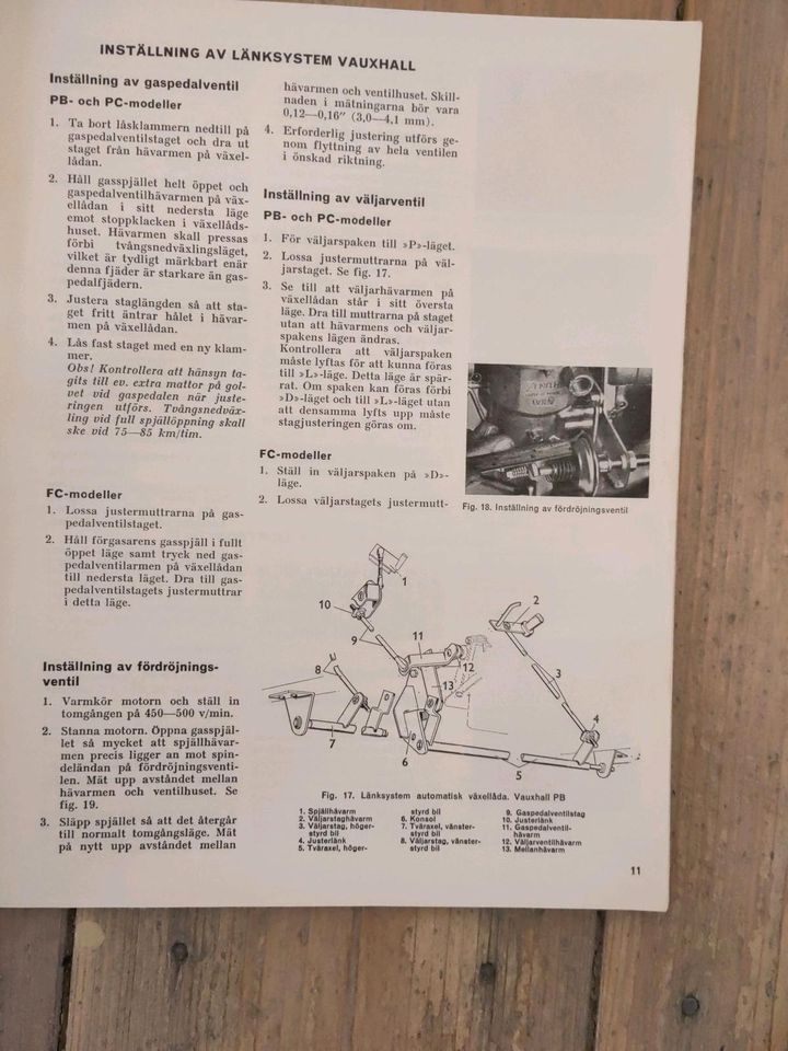 1966 Opel Vauxhall Service Handbuch Automatikgetriebe schwedisch in Weißenberg