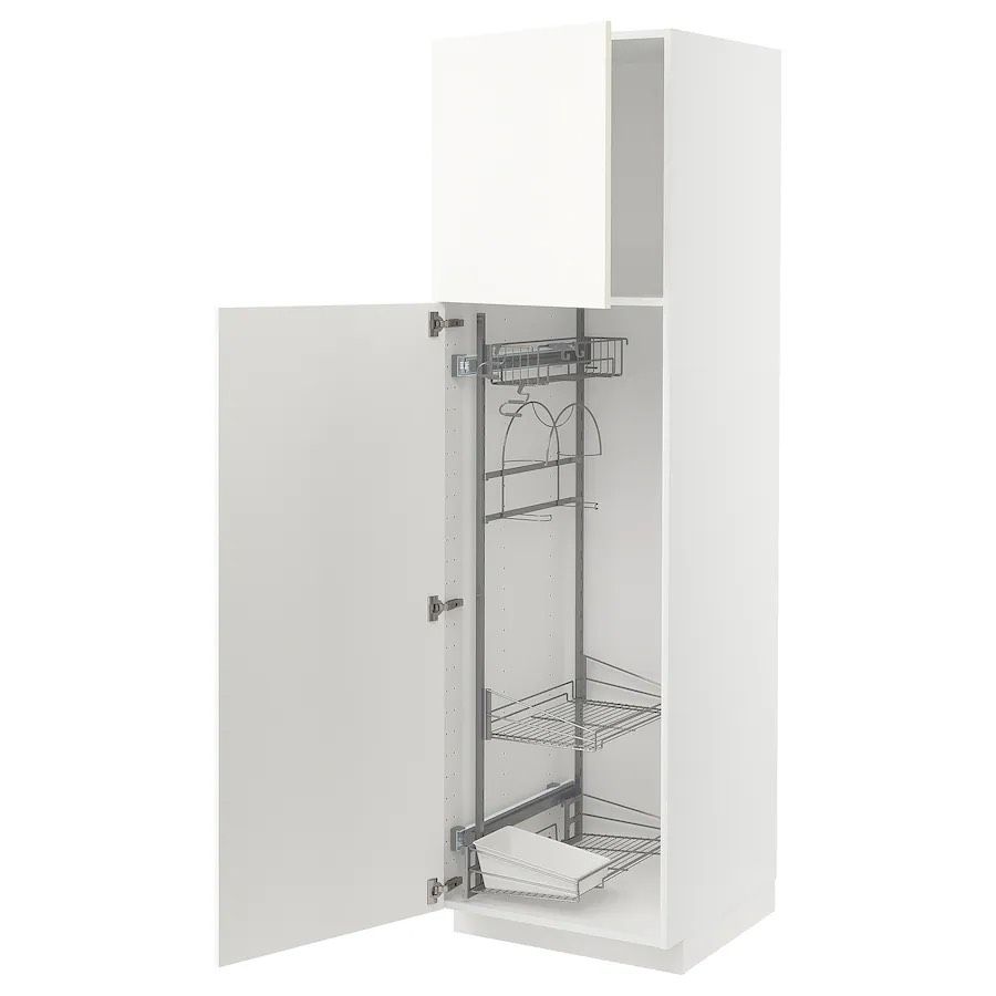 IKEA METOD:Hochschrank mit Putzschrankeinr, weiß, 60x60x200 cm in Berlin