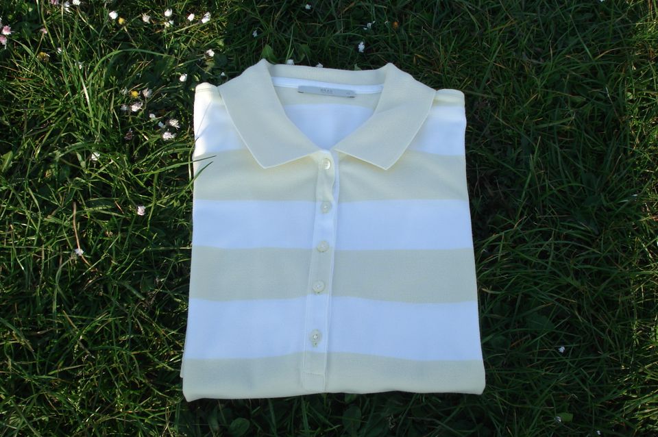 BRAX Shirt Polo Bluse Piqué Baumwolle kurzarm Gr. 42 Damen neuw in Bremen