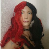 Perücke Wig | Harley Quinn | Langhaar rot & schwarz * Cosplay Leipzig - Altlindenau Vorschau