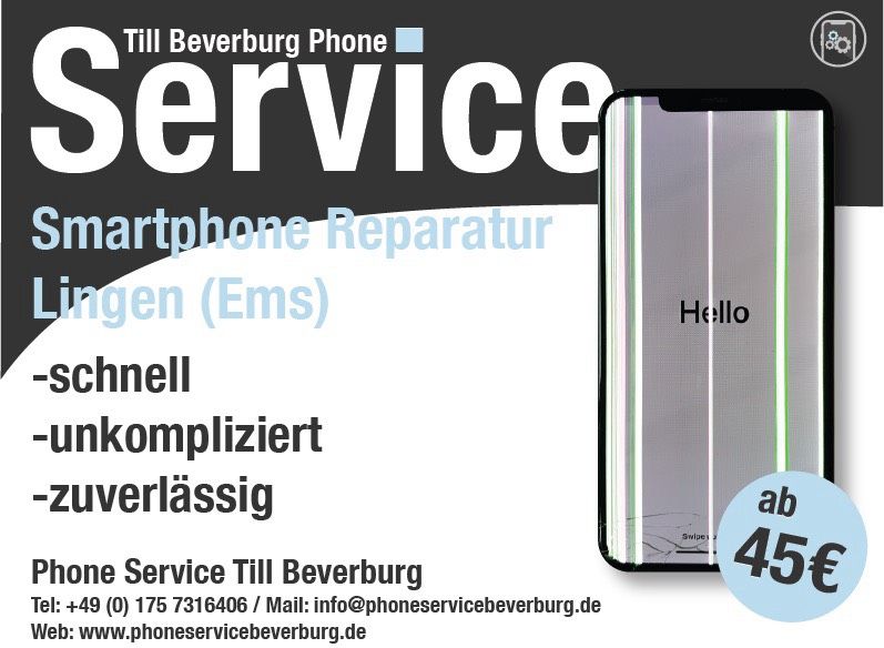 iPhone / Samsung / Huawei Display Reparatur/ Handy Reparatur in Lingen (Ems)