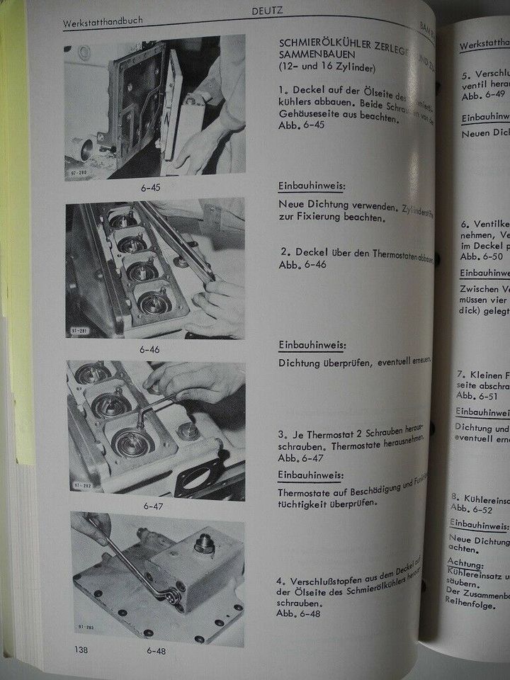 Deutz Werkstatthandbuch B/AM 816 TN 2911897 in Bergisch Gladbach