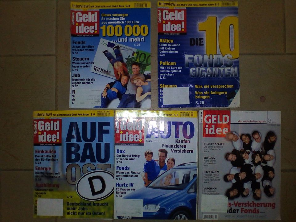 94 Ausgaben GELDIDEE, das Wirtschaftsmagazin, 22/2002 - 06/ 2008 in Isenbüttel