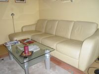 Echt-Leder-Couch mit Ottomane, Rücken lederbezogen Beuel - Vilich Vorschau