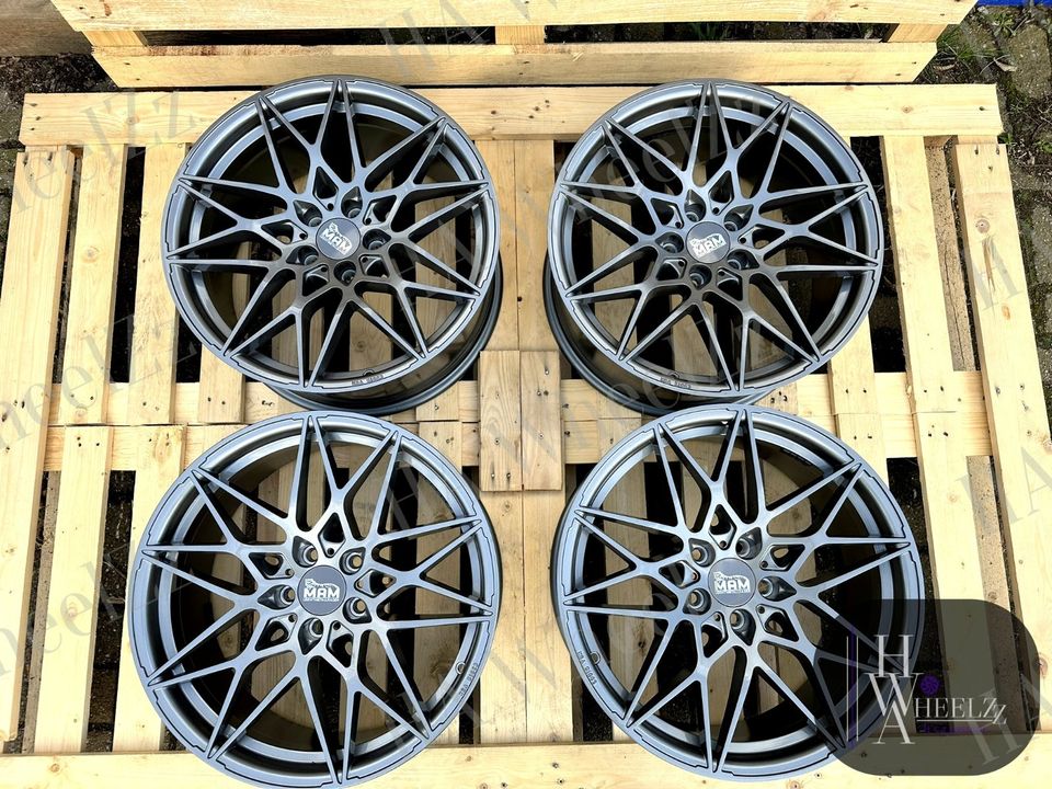 19 Zoll MAM B2 Palladium grau NEU Felgen Alufelgen ➡️ 8,5x19 ET30 5x112 ➡️ BMW 3er G20 G21 5er G30 G31 6er GT G32 X3 G01 X4 G02 7er G11 Z4 G29 Mini Countryman F60 Audi Seat Skoda Mercedes VW Alu in Bünde