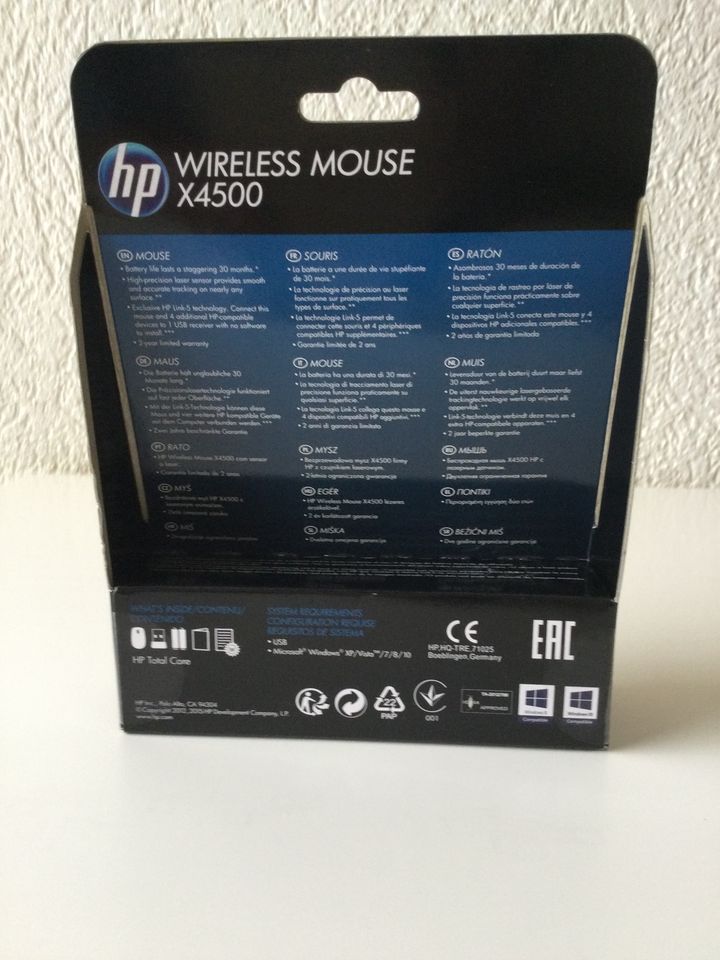 HP Wireless Mouse X4500 in Originalverpackung, ungeöffnet in Olching