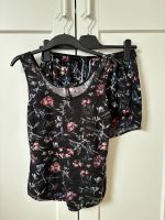 Schlafanzug Set - Top mit Shorts Schwarz/Blumen Hannover - Vahrenwald-List Vorschau