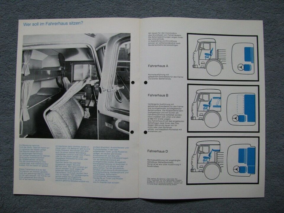 Büssing Prospekt „Was Sie vom Commodore wissen sollten“ von 1963 in Braunschweig