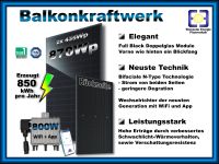 Balkonkraftwerk Full Black, Glas/Glas, 800W, Bkw, Steckersolar, Balkonsolar, Photovoltaik, PV, Solaranlage, Doppelglas, Solar Baden-Württemberg - Erolzheim Vorschau