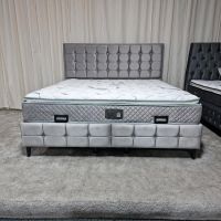 Boxspringbett 180x200 Samt Stoff Grau Bettkasten Matratze H4 Neu Nordrhein-Westfalen - Oberhausen Vorschau