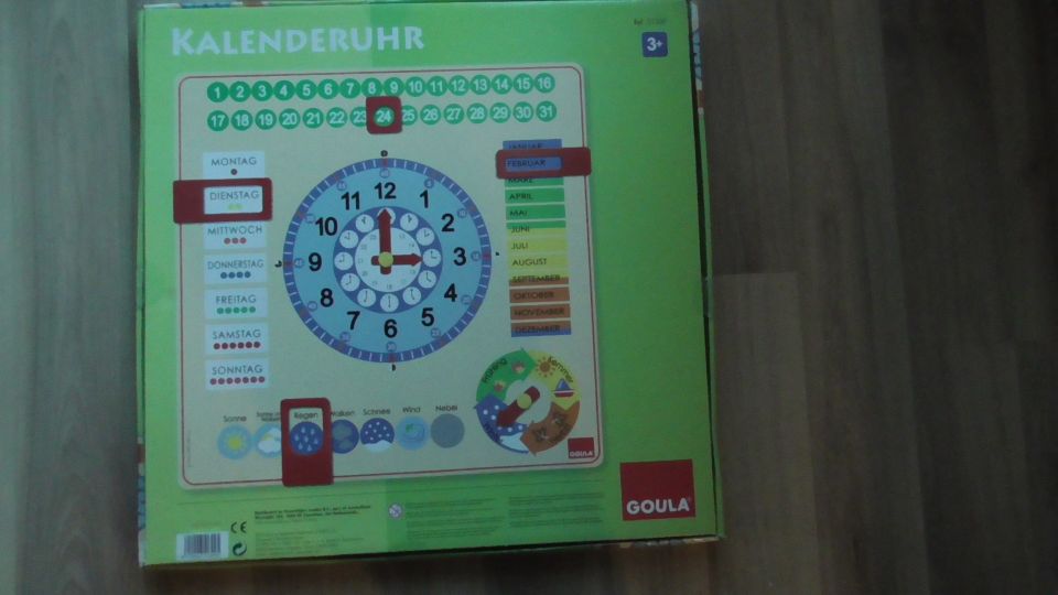 Jumbo Spiele - GOULA - Kalenderuhr aus Holz in OVP in Mannheim