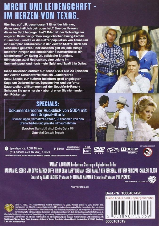 DALLAS Staffel 4 Macht, Reichtum, Sex, Intrigen 7 DVD s TOP 80er in Salzmünde