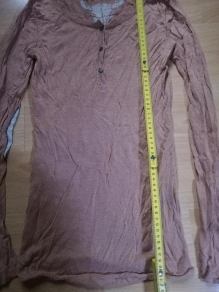 Bérénice Designer Leinen Modal Henley Pullover altrosa XS 34 in Dresden