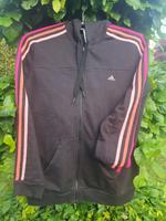 Adidas Jacke schwarz Kaputze Adidas Streifen pink - kaum getragen Nordrhein-Westfalen - Hagen Vorschau