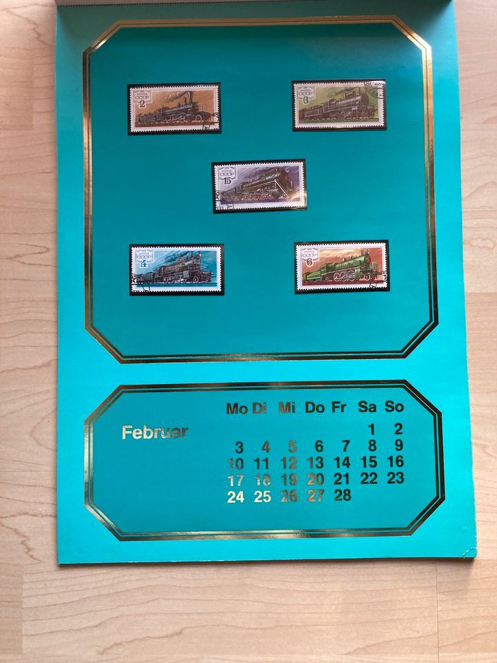 Briefmarken Kalender von 4711, aus 1986 mit 64 Briefmarken in Alzey