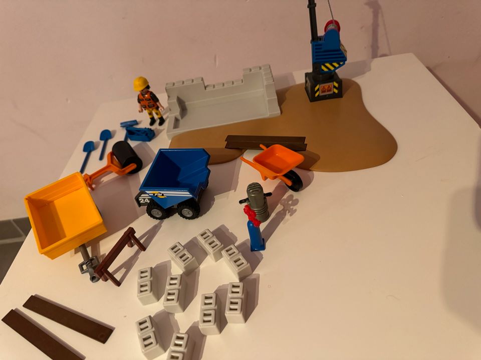 Playmobil Baustelle mit Hebekran gebraucht in Erkelenz