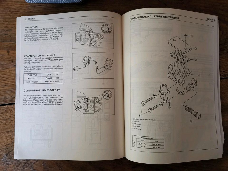 Suzuki GSX 750 Wartungsanleitung Betriebsanleitung in Remchingen