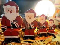 4er-Set Nostalgie Weihnachtsmänner Holz Kantenhocker Bayern - Markt Schwaben Vorschau