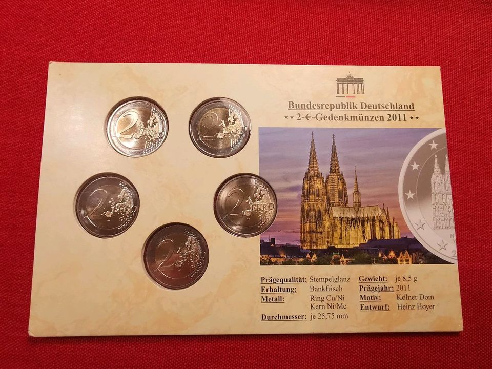 2 Euro Gedenkmünzen 2011 Kölner Dom in Bockenem