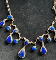 Collier Silber mit Lapislazuli-Cabochons Hessen - Marburg Vorschau