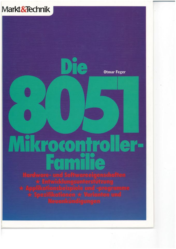 Buch (pdf) Die 8051-Mikrocontroller-Familie von Otmar Feger in Heilbronn