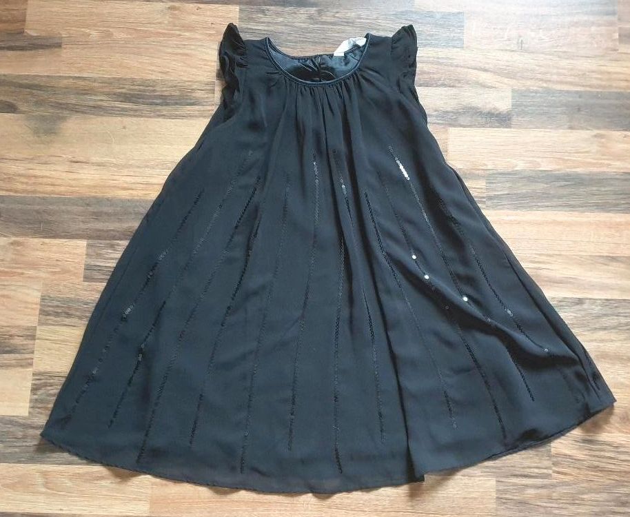 wNEU❗ H&M Chiffon Kleid schwarz Palietten in Nachterstedt