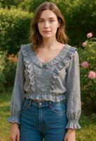 Zara Bluse cropped elegant Gr.M Hessen - Wetzlar Vorschau