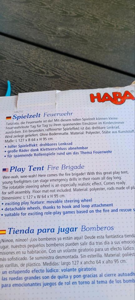 Spielzelt Feuerwehr HABA in Forchheim