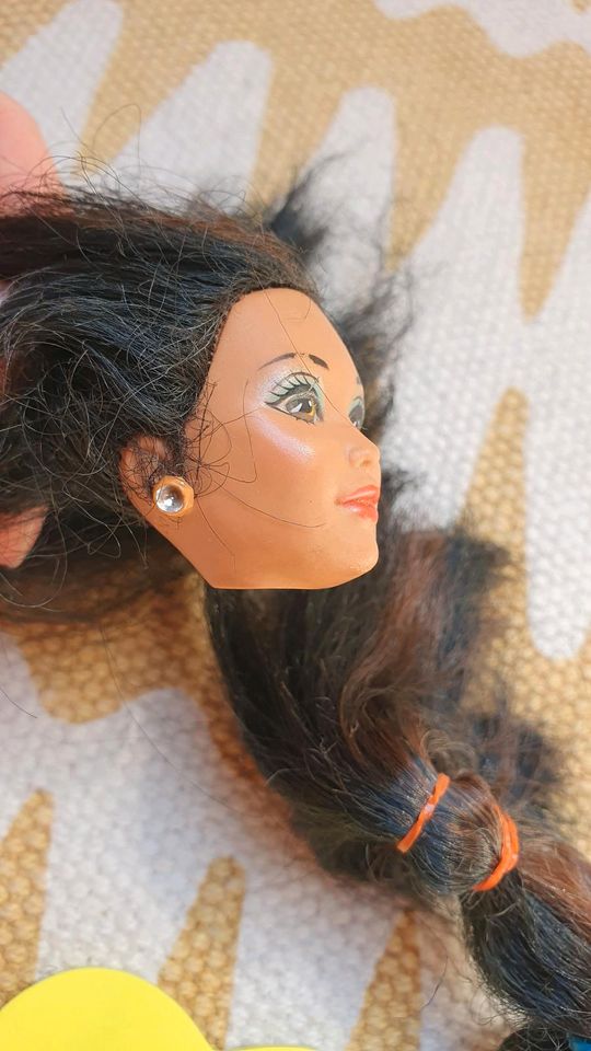 Set 2 x nur Kopf glitter beach kira barbie mattel vintage Puppe in Biebelnheim