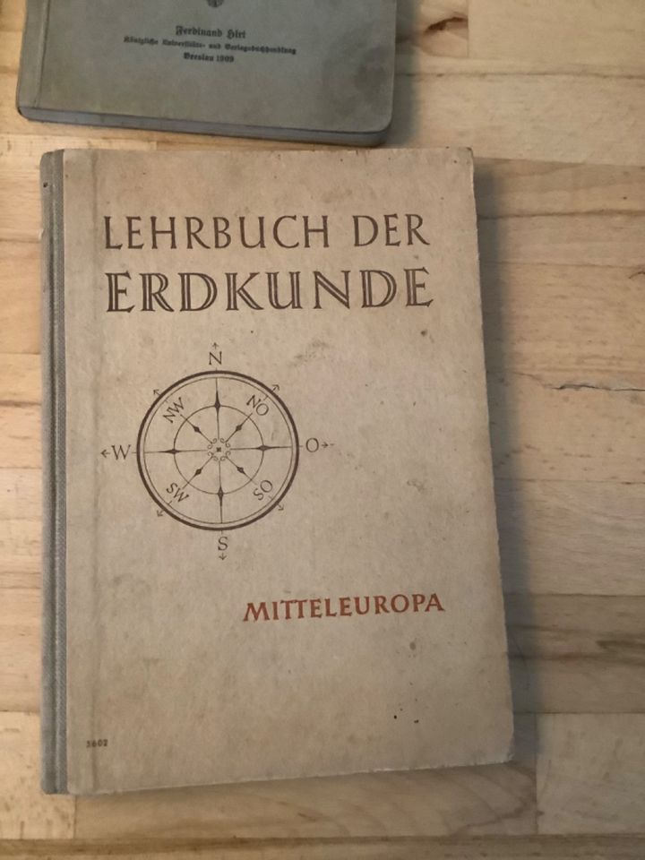 5 Geografie-Bücher 1909-1949 Seydlitz, Geographie Lehranstalten in Wildau