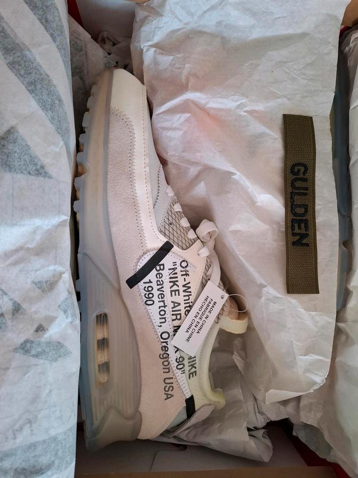 Nike Air Max 90 Off White in einer US 13 EU 47,5 Neu in Bad Nauheim