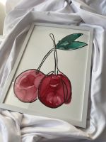gerahmtes Bild Küche Obst Kunstposter Unikat abstrakt Kirsche Niedersachsen - Winsen (Luhe) Vorschau