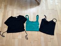 3 Tops von Zara H&M Bershka Gr S/M Schwarz grün Bayern - Würzburg Vorschau