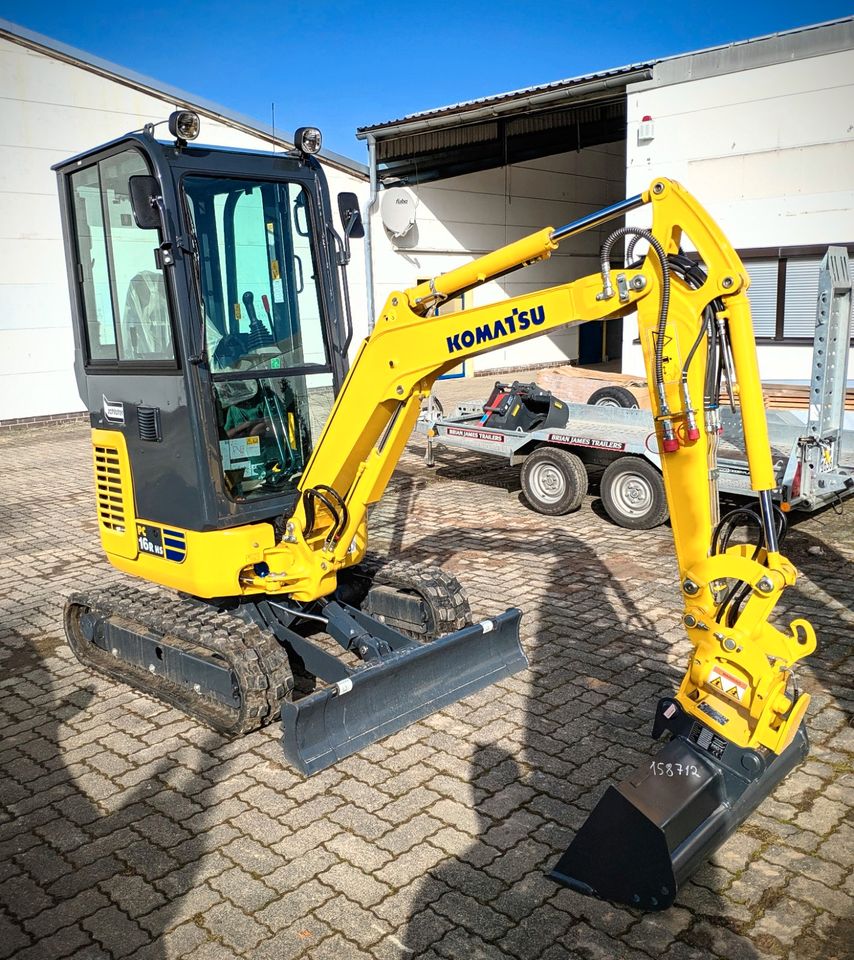 Bagger mieten 2To Komatsu + Anhänger leihen 34359 Reinhardshagen in Reinhardshagen