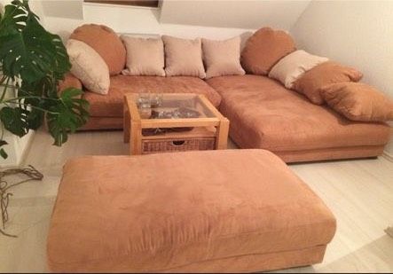 XXL große Eck Couch/ Schlafcouch/ Sofa inkl. Hocker Top in Pössneck