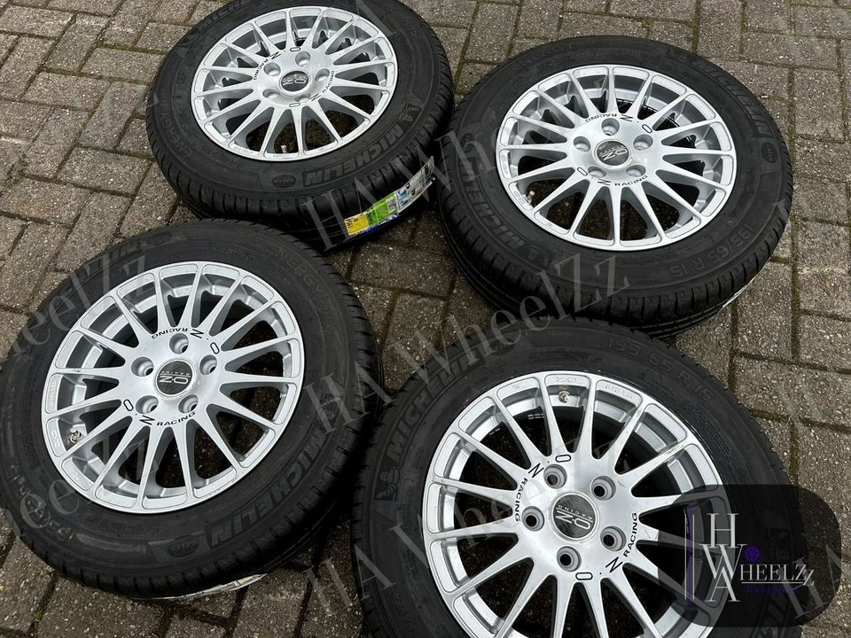 OZ Superturismo GT Alufelgen NEU Sommerräder MICHLIN Reifen ➡️ 15 Zoll 5x112 ➡️ 195/65 R15 Sommerreifen Reifen Felgen ➡️ Sommer NUR FÜR VW Golf 5 Plus Jetta Touran 1 und Skoda Octavia 1Z in Bünde