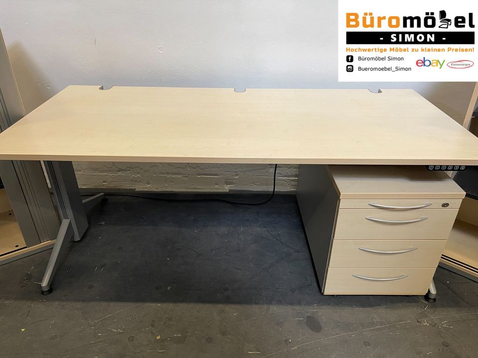 ❗️50x König Neurath Komplettset Ahorn/ Variationen/ Büroeinrichtung/ Sideboards/ elektrisch Höhenverstellbare Schreibtische/ Aktenschrank/ Rollcontainer/ Stehtisch/ Bürocontainer/ Hochwertig in Linden