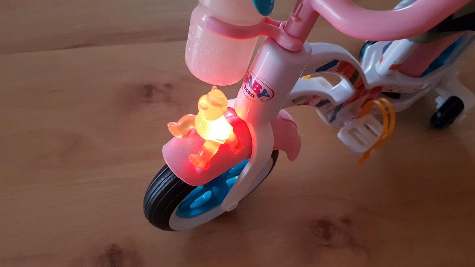 Puppen FAHRRAD ❤Baby Born❤ mit LED-Lampe, Flasche, Ente Berta in Bad Kreuznach