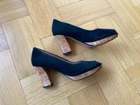 Pumps Clarks Peeptoes schwarz Wildleder Korkoptik 37,5 Thüringen - Jena Vorschau