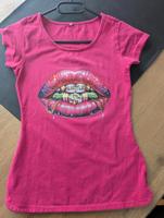 Damen T-Shirt gr S pink Lippen Hustler Bayern - Rotthalmünster Vorschau