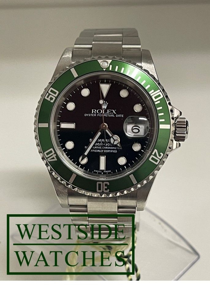 ROLEX SUBMARINER DATE "KERMIT" 16610LV BOX PAPERS 2005 PERFEKT in Karlsruhe