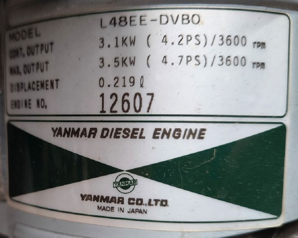 Yanmar Diesel L48EE-DVBO  Mehrzweckmotor  mit Handstart in Steinfurt