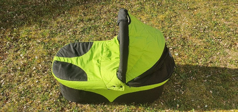 Naturkind BIO Babykorb für Kinderwagen, grün/schwarz, Varius NEU in Unterneukirchen