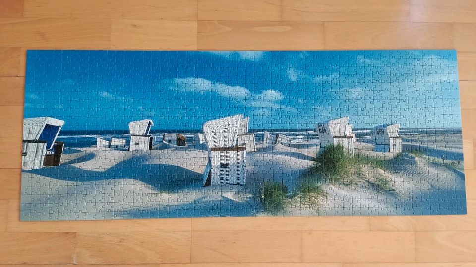 Puzzle mit 1000 Teilen, Strandkörbe auf Sylt in Klein-Winternheim